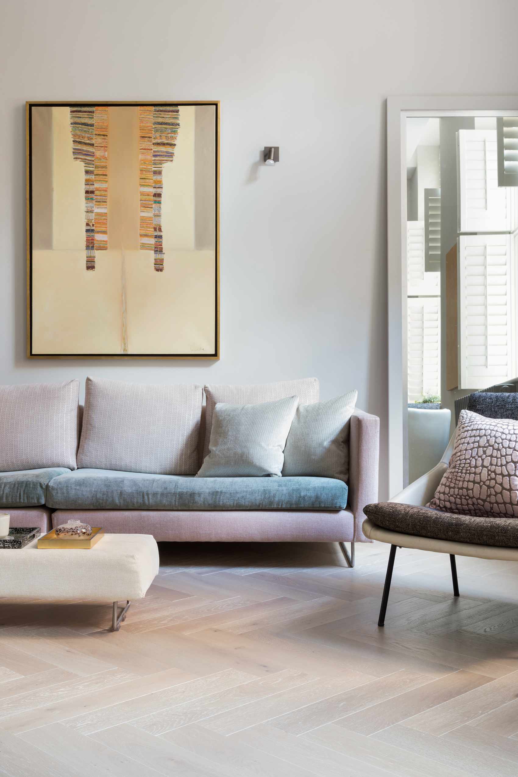 Oak Parquet &amp;lsquo;Silver White&amp;rsquo; Oiled flooring by The Natural Wood Floor Company