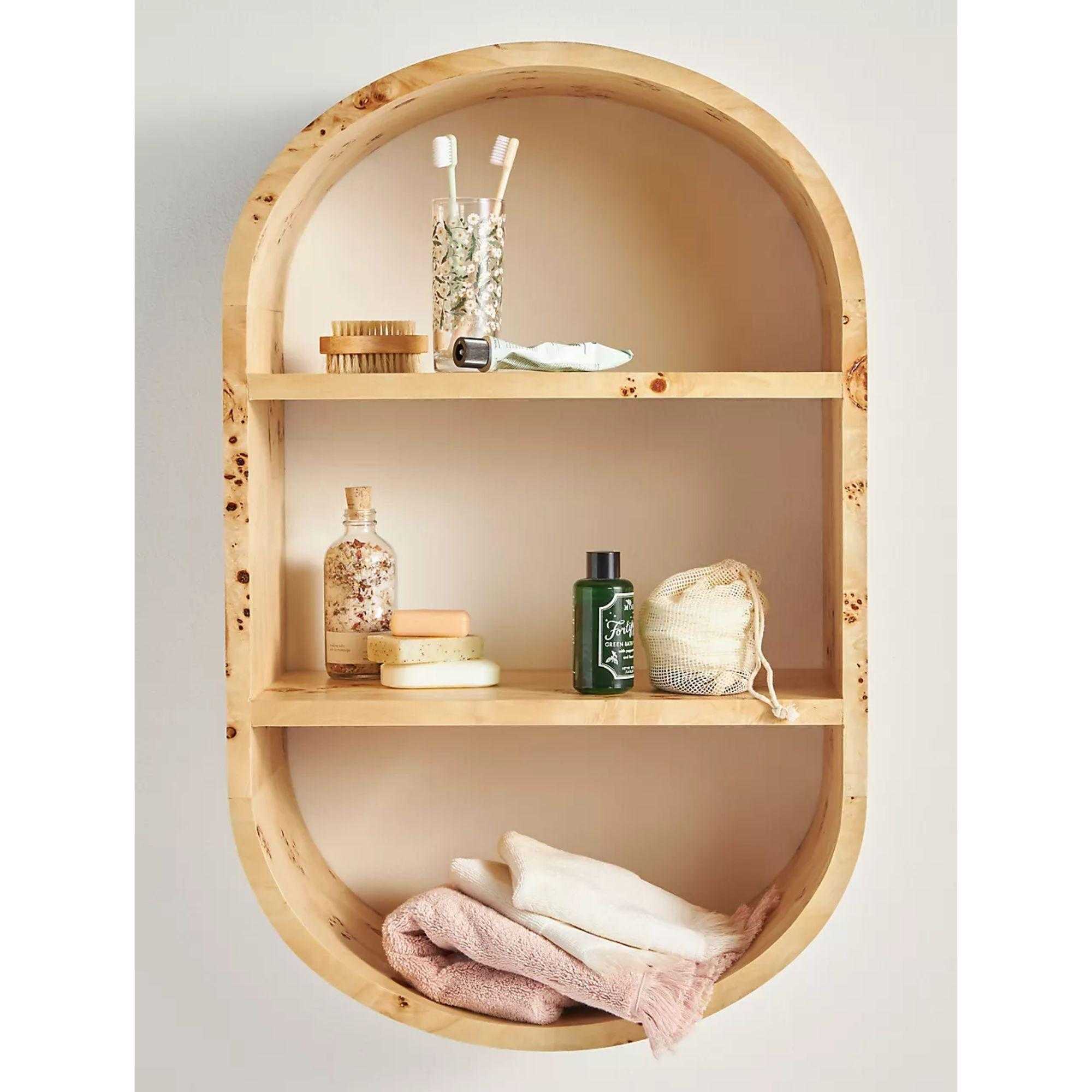 Tamara Burl Open Shelving Unit