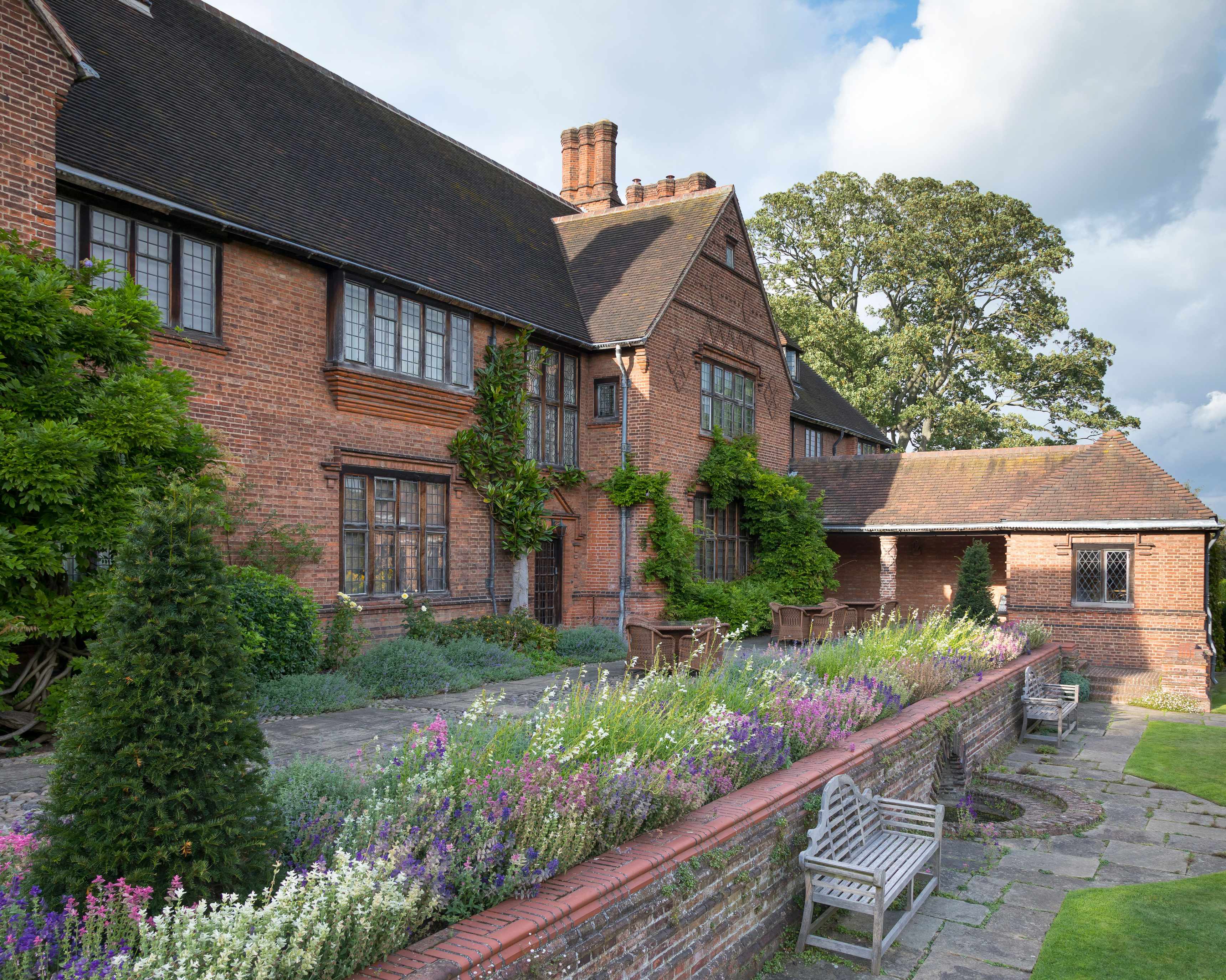 arts and crafts planted garden borders at Goddards National Trust